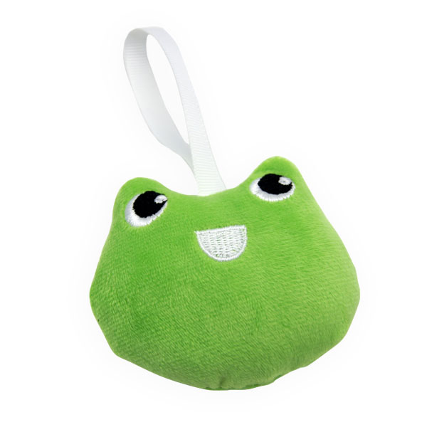 plush frog with rattle